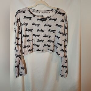 Juicy Couture Gray Long Sleeve Crop Top